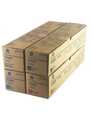 Genuine Konica Minolta TN622 CYMK  Toner cartridges Set